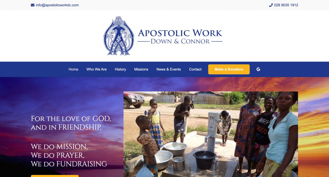 Apostolic Work Down & Connor Website