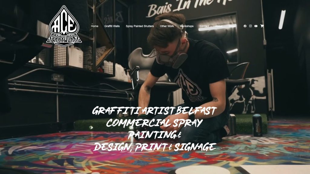 acesprayworks website design belfast