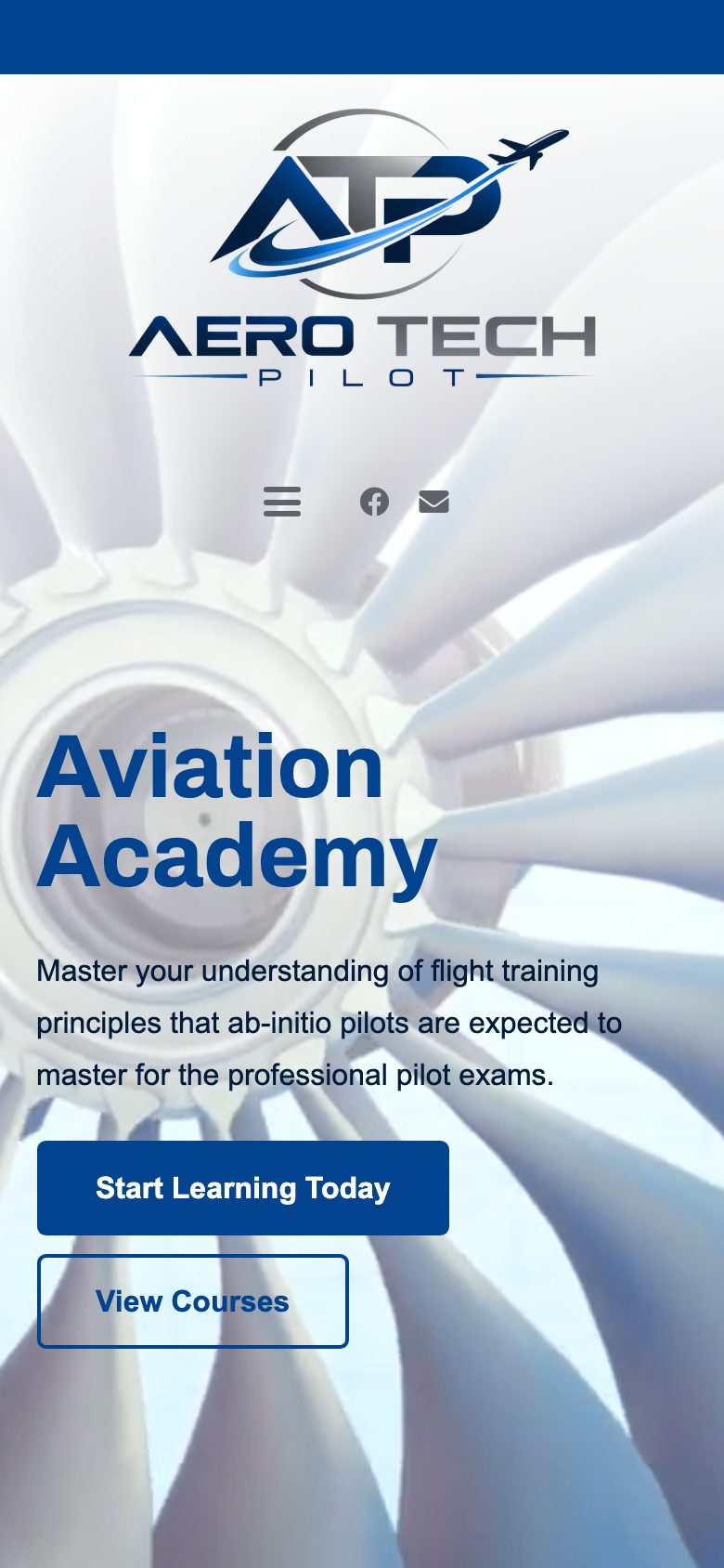 Aerotech Pilot website on mobile, designed by Web Design Belfast