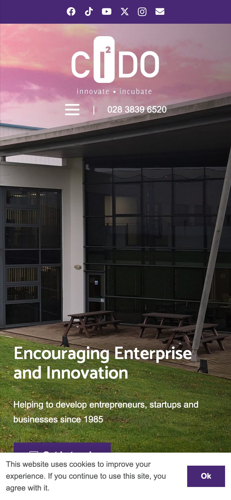 CIDO website on mobile, designed by Web Design Belfast