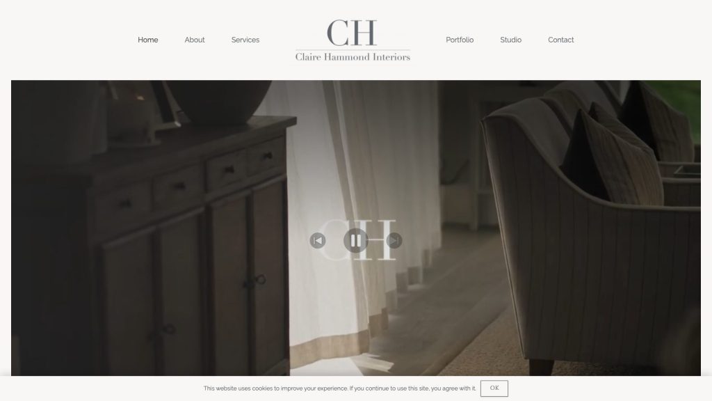 clairehammondinteriors website design belfast