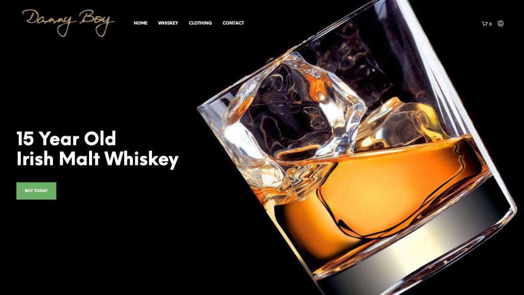 dannyboywhiskey website design belfast