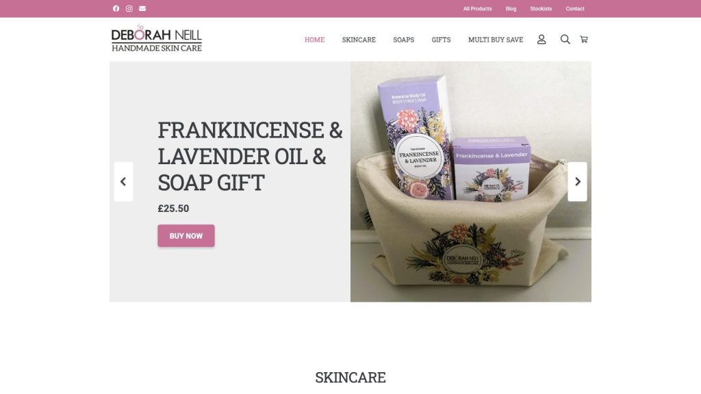 Deborah Neill website designed by Web Design Belfast
