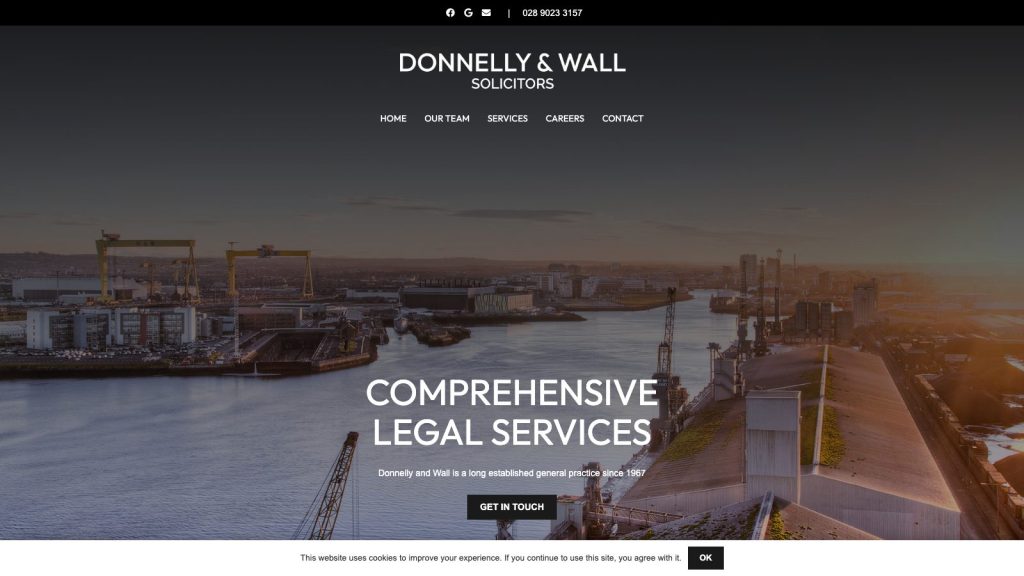 Donnelly & Wall website designed by Web Design Belfast