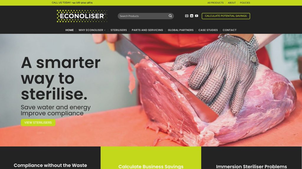 Econoliser website designed by Web Design Belfast