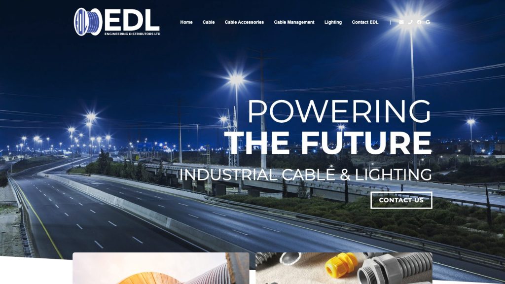 EDL Engineering Distributors website designed by Web Design Belfast
