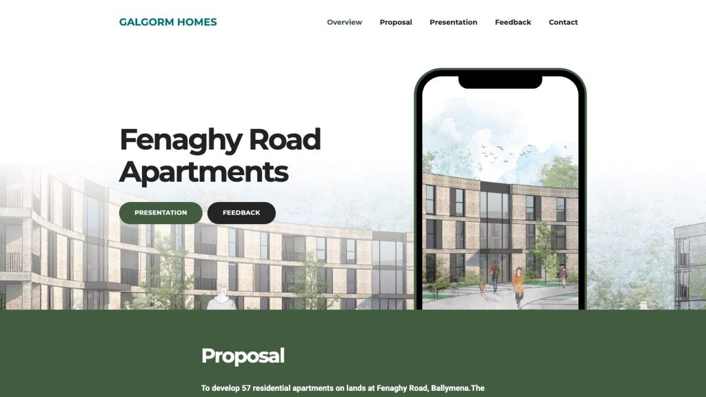 fenaghyroadapartments website design belfast