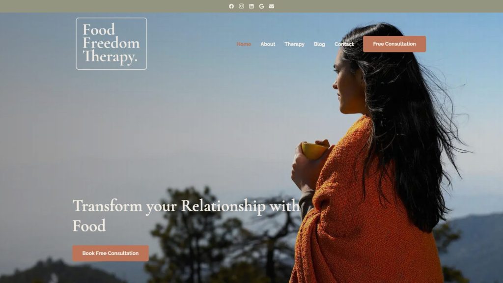 foodfreedomtherapy website design belfast