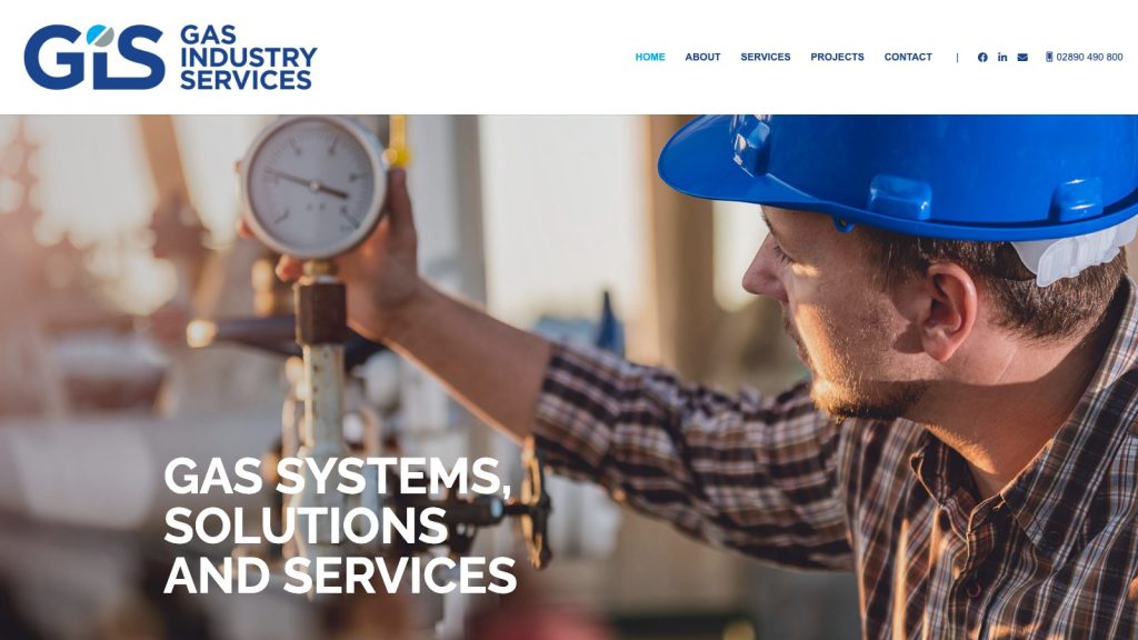 Gas Industry Services website designed by Web Design Belfast