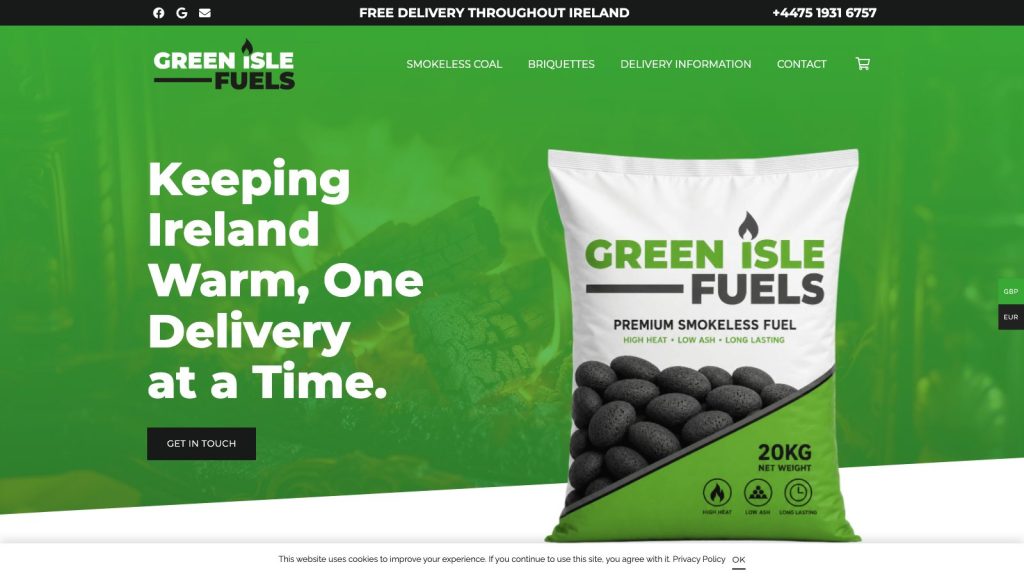 greenislefuels website design belfast