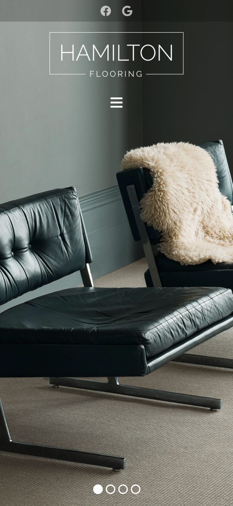 Hamilton Flooring website on mobile, designed by Web Design Belfast