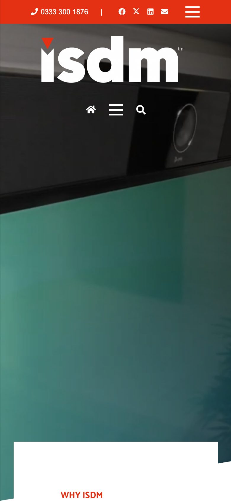 ISDM Solutions website on mobile, designed by Web Design Belfast