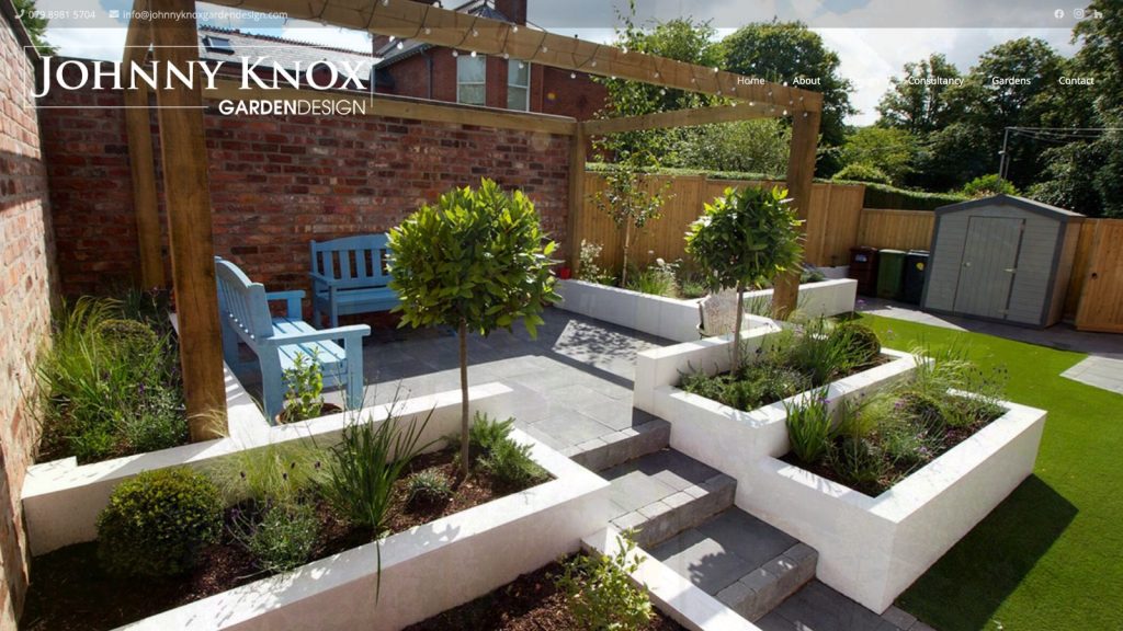Johnny Knox Garden Design website designed by Web Design Belfast