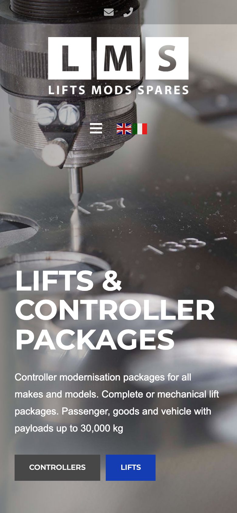 Lift MS website on mobile, designed by Web Design Belfast