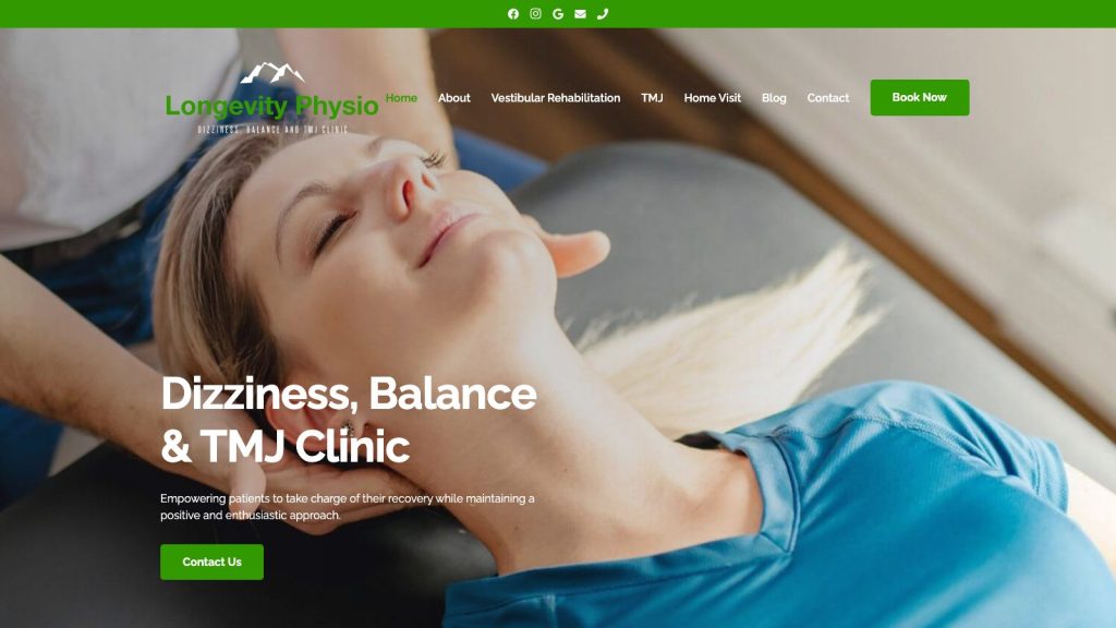 Longevity Physiotherapy website designed by Web Design Belfast