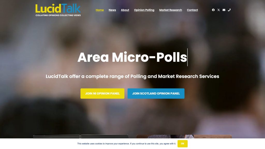 LucidTalk website designed by Web Design Belfast