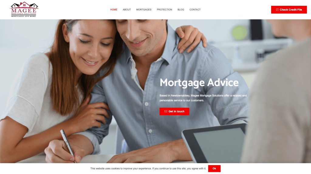 Magee Mortgage Solutions website designed by Web Design Belfast