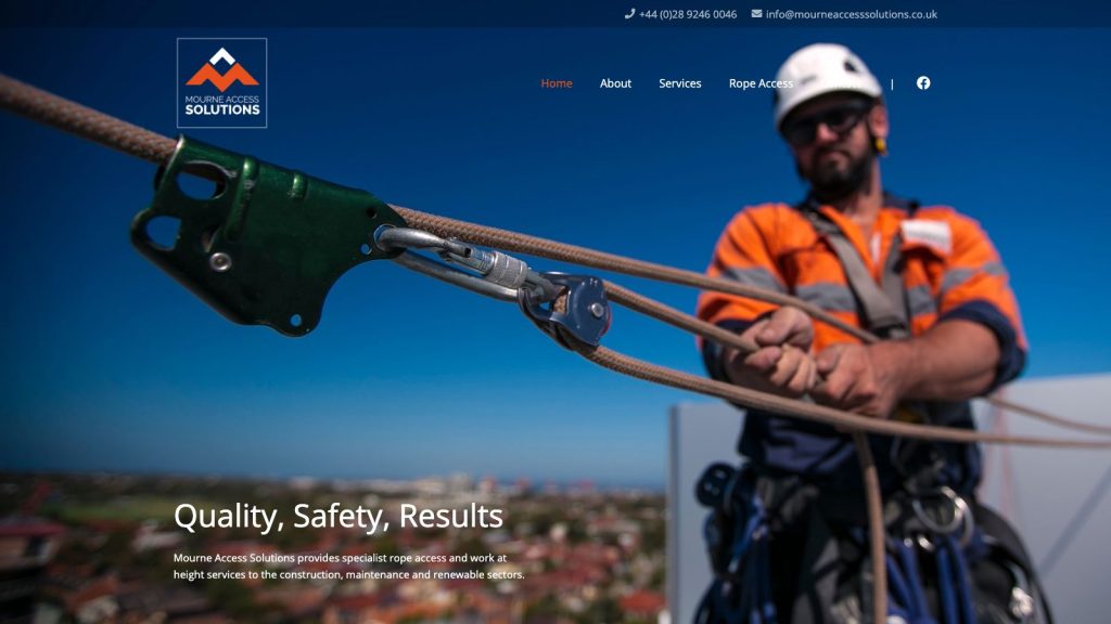 Mourne Access Solutions website designed by Web Design Belfast