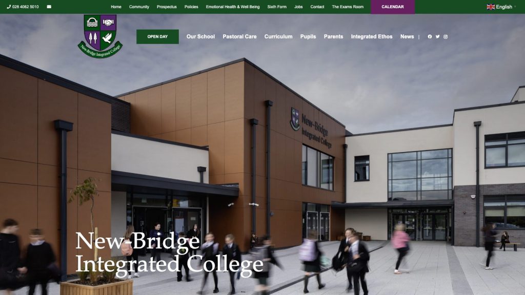 new bridge integrated college website design belfast
