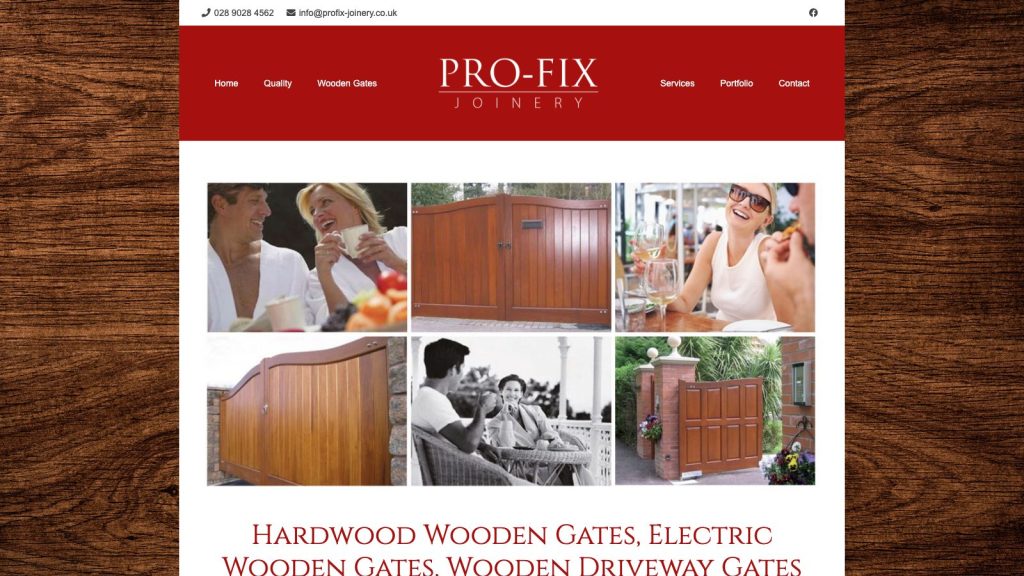 profix joinery website design belfast