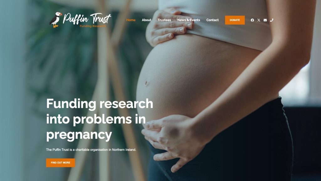 Puffin Trust website designed by Web Design Belfast