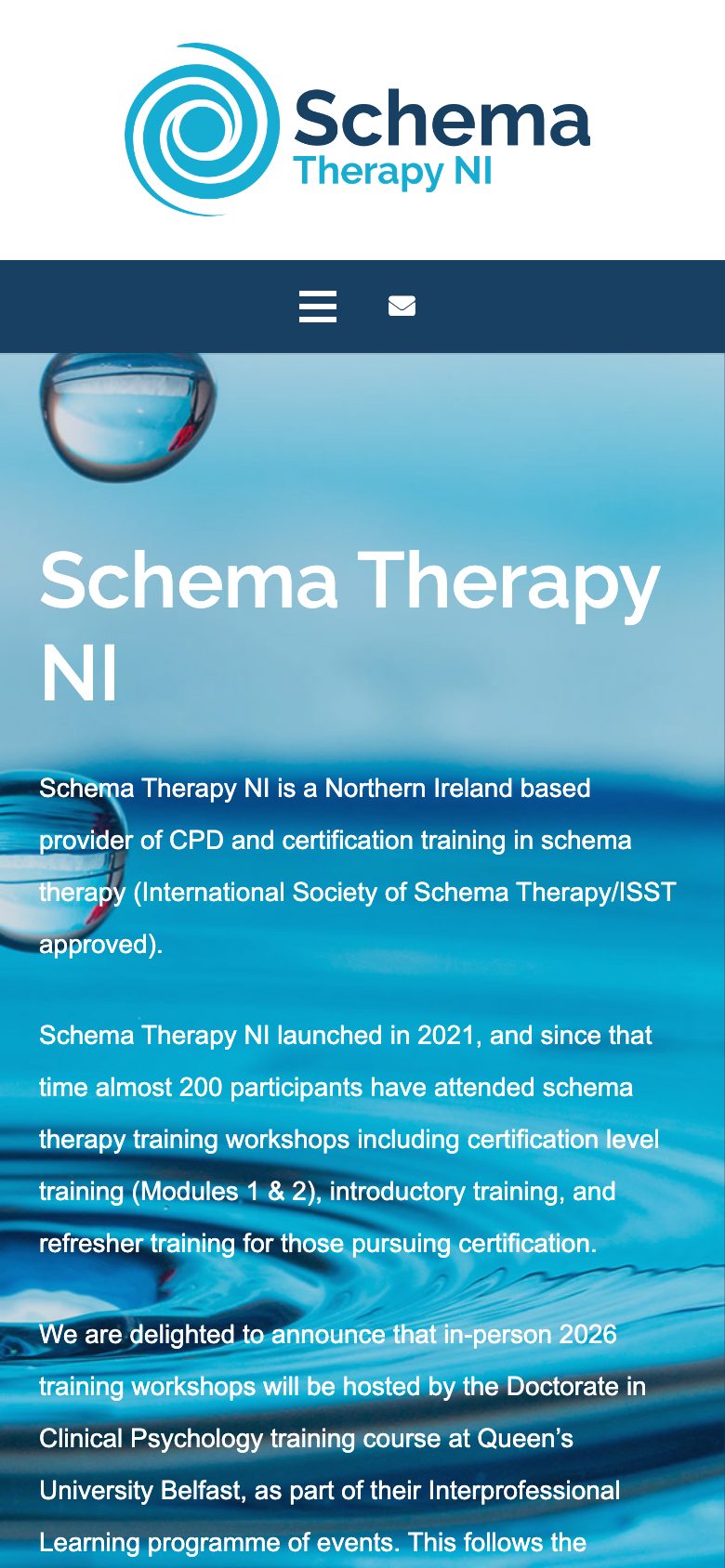 Schema Therapy NI website on mobile, designed by Web Design Belfast