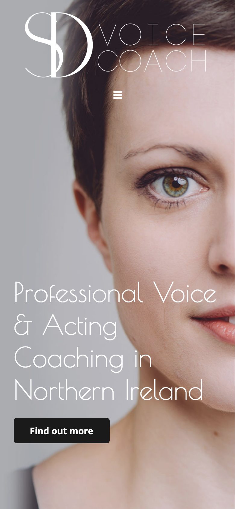 SD Vocal Coach website on mobile, designed by Web Design Belfast