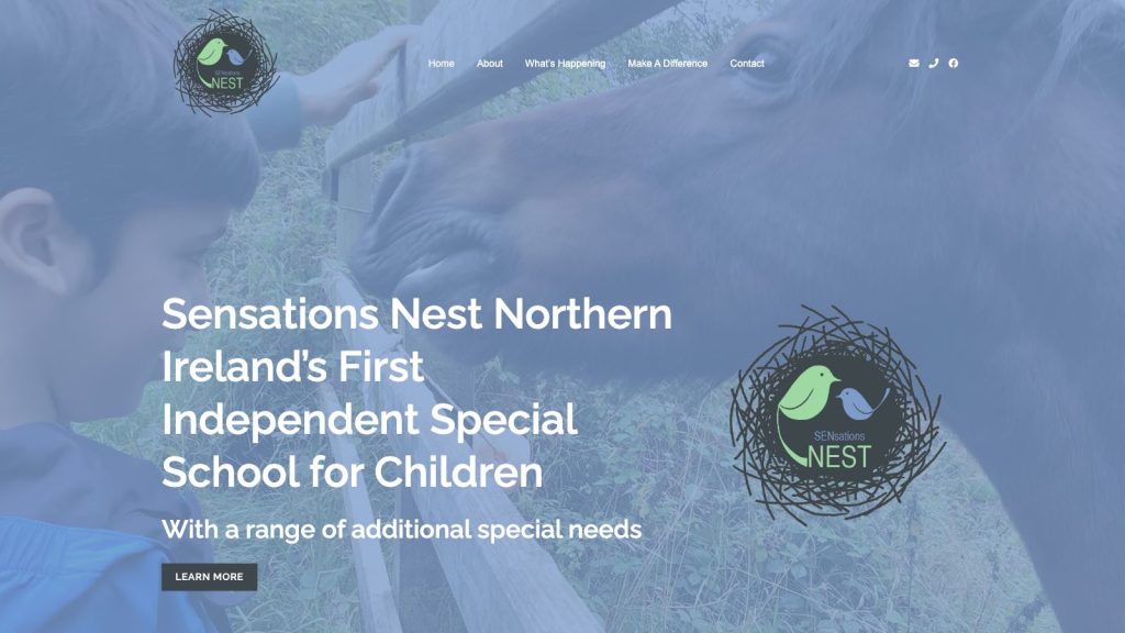 sensationsnest website design belfast