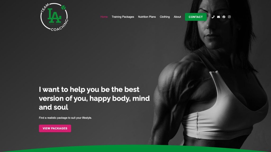 Team LA Coaching website designed by Web Design Belfast