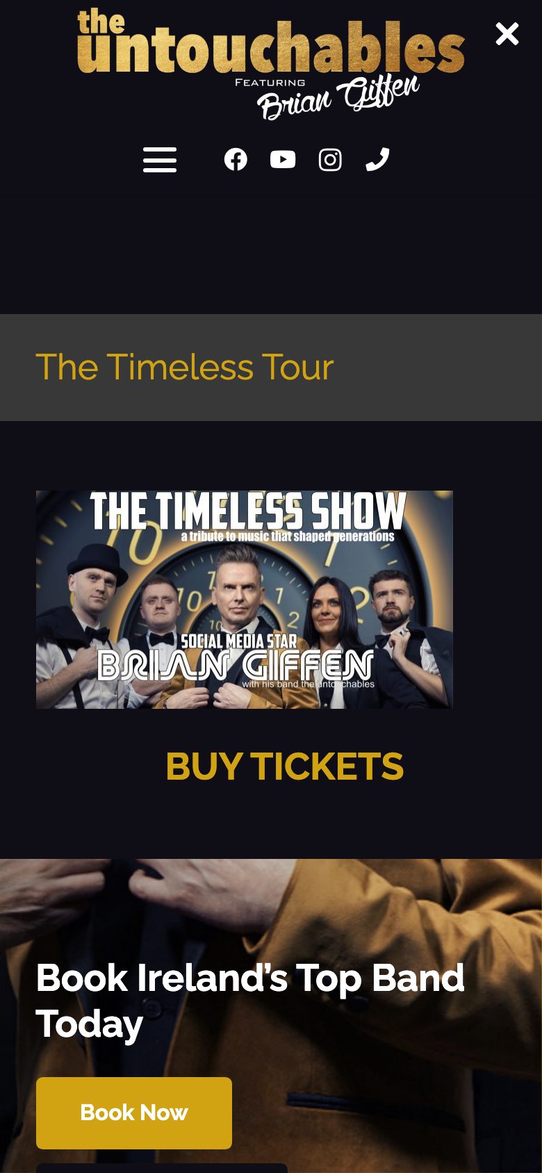 The Untouchables website on mobile, designed by Web Design Belfast