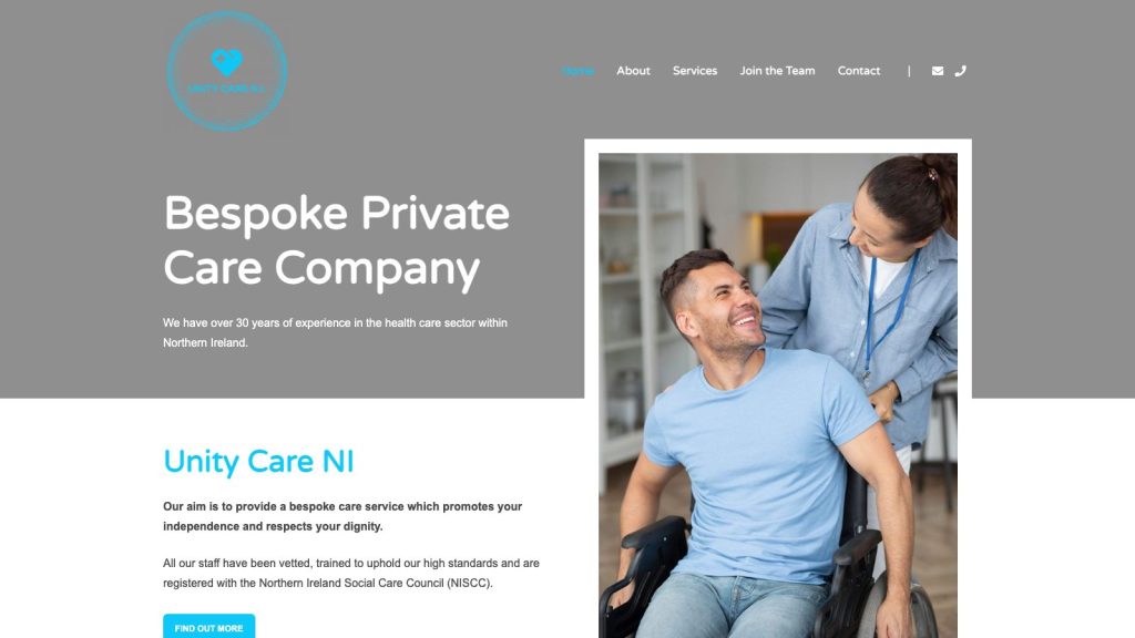 unitycareni website design belfast