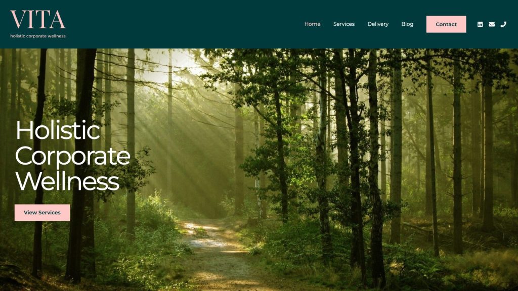 Vita Wellness website designed by Web Design Belfast