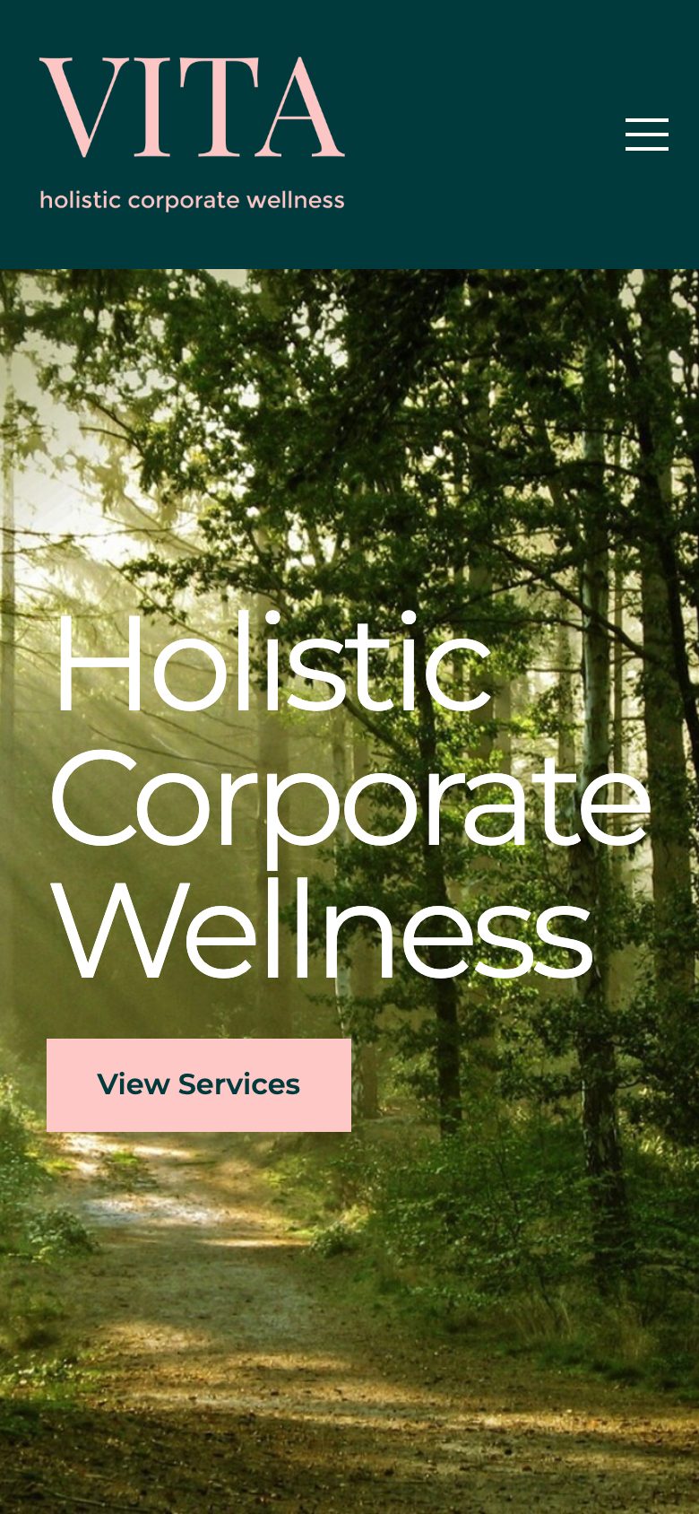 Vita Wellness website on mobile, designed by Web Design Belfast