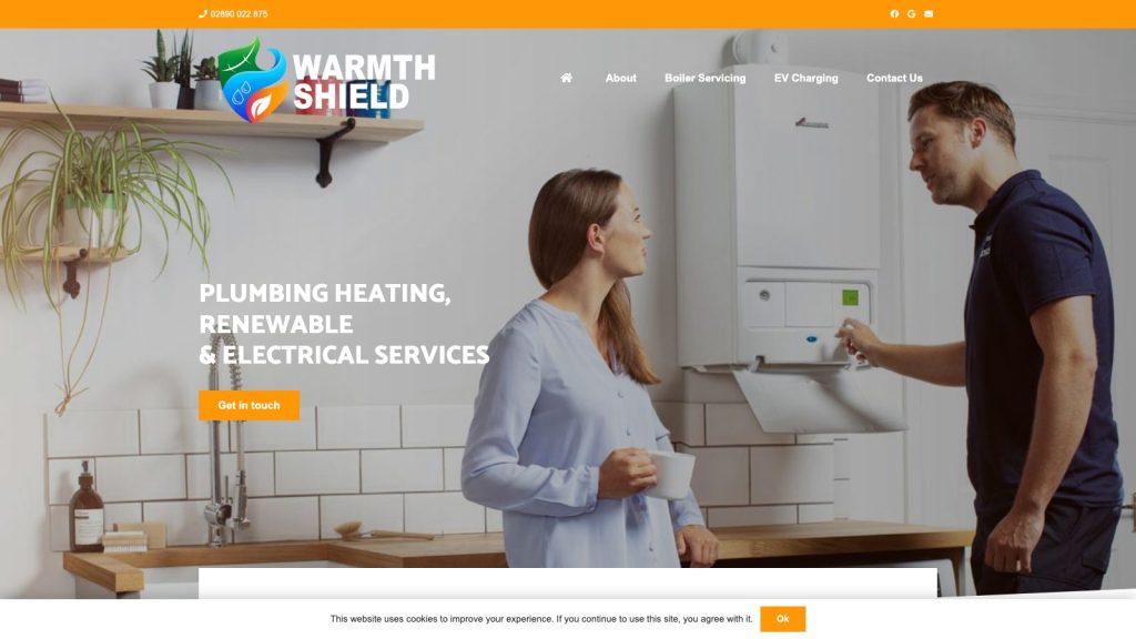 warmthshield website design belfast
